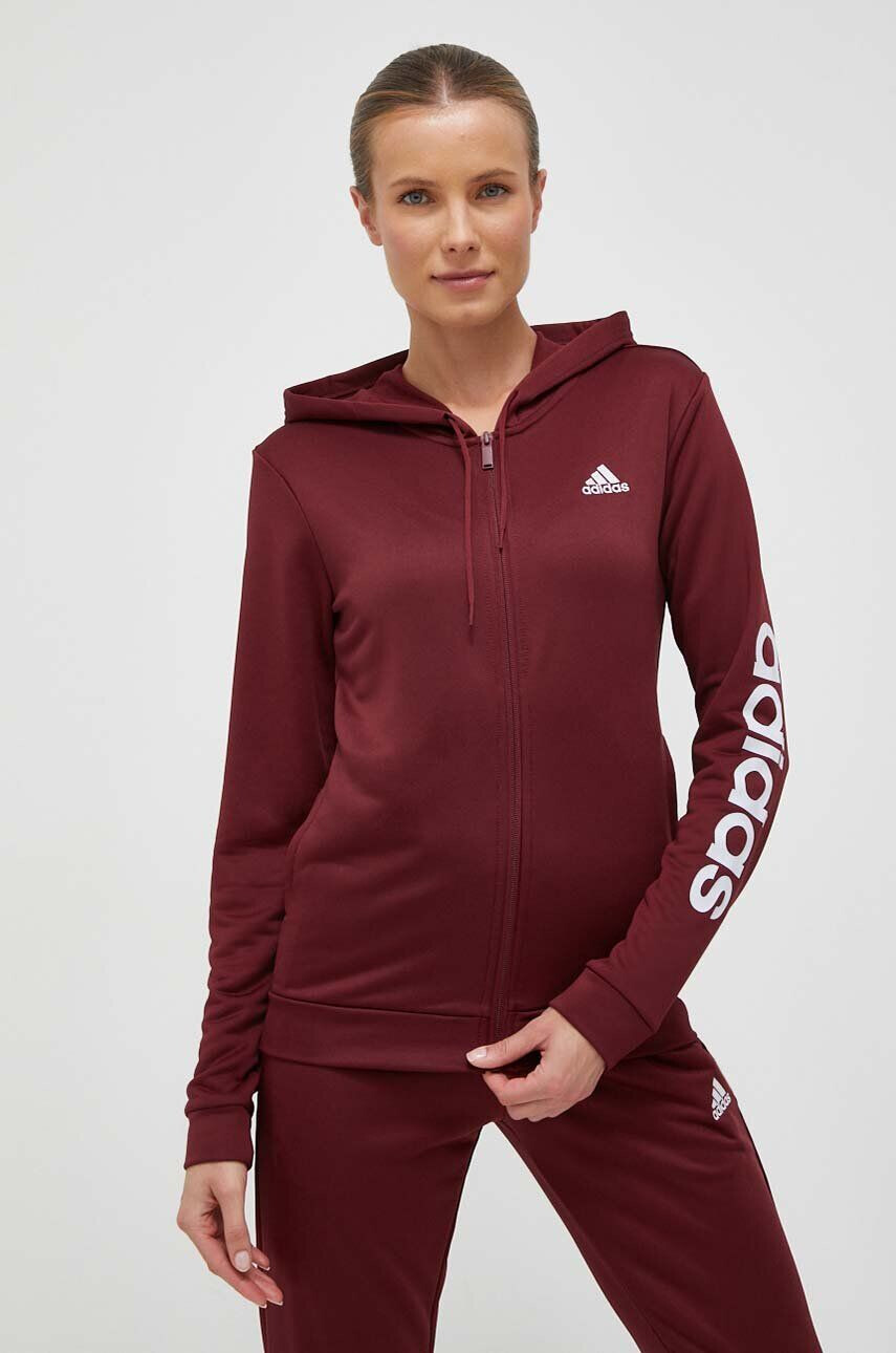 adidas trening femei culoarea bordo - Pled.ro