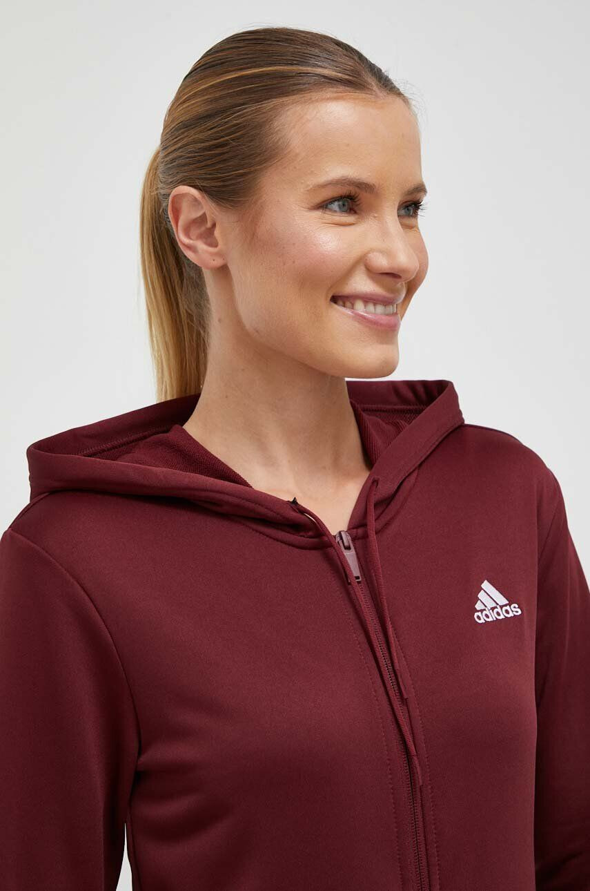 adidas trening femei culoarea bordo - Pled.ro