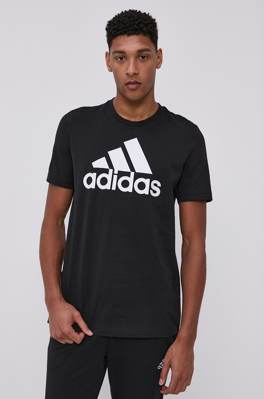 adidas Tricou GK9120 bărbați culoarea negru cu imprimeu - Pled.ro