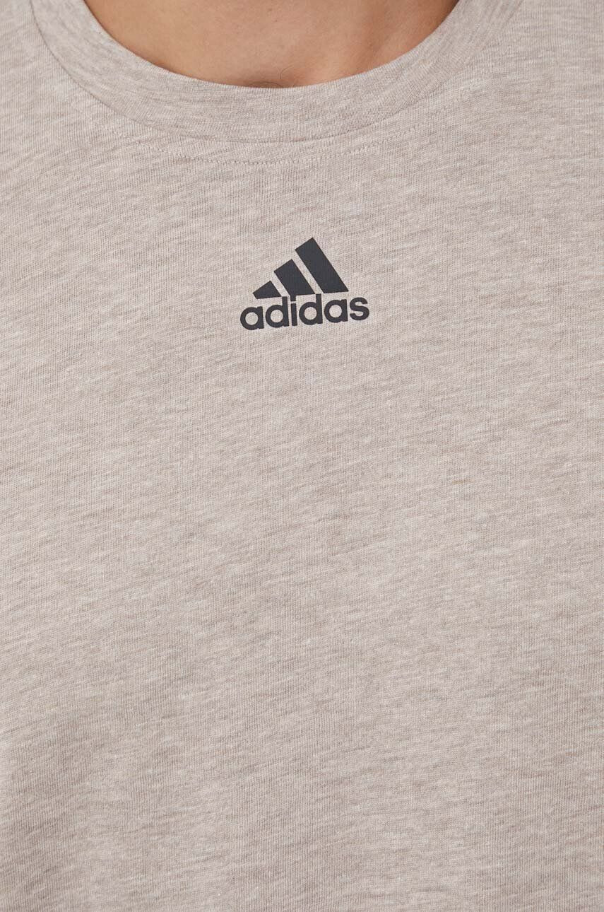 adidas tricou barbati culoarea bej melanj - Pled.ro