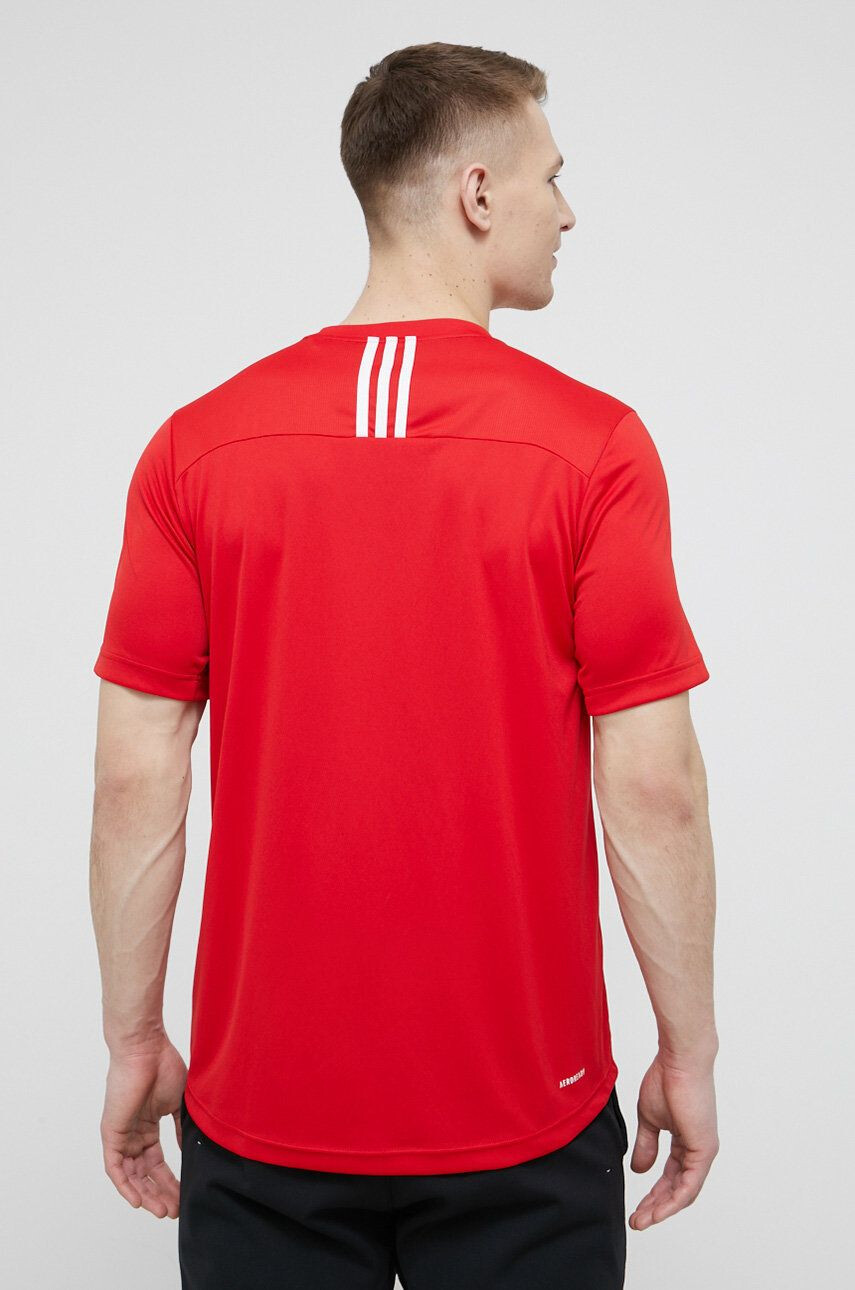 adidas tricou de antrenament GM4318 culoarea rosu neted - Pled.ro