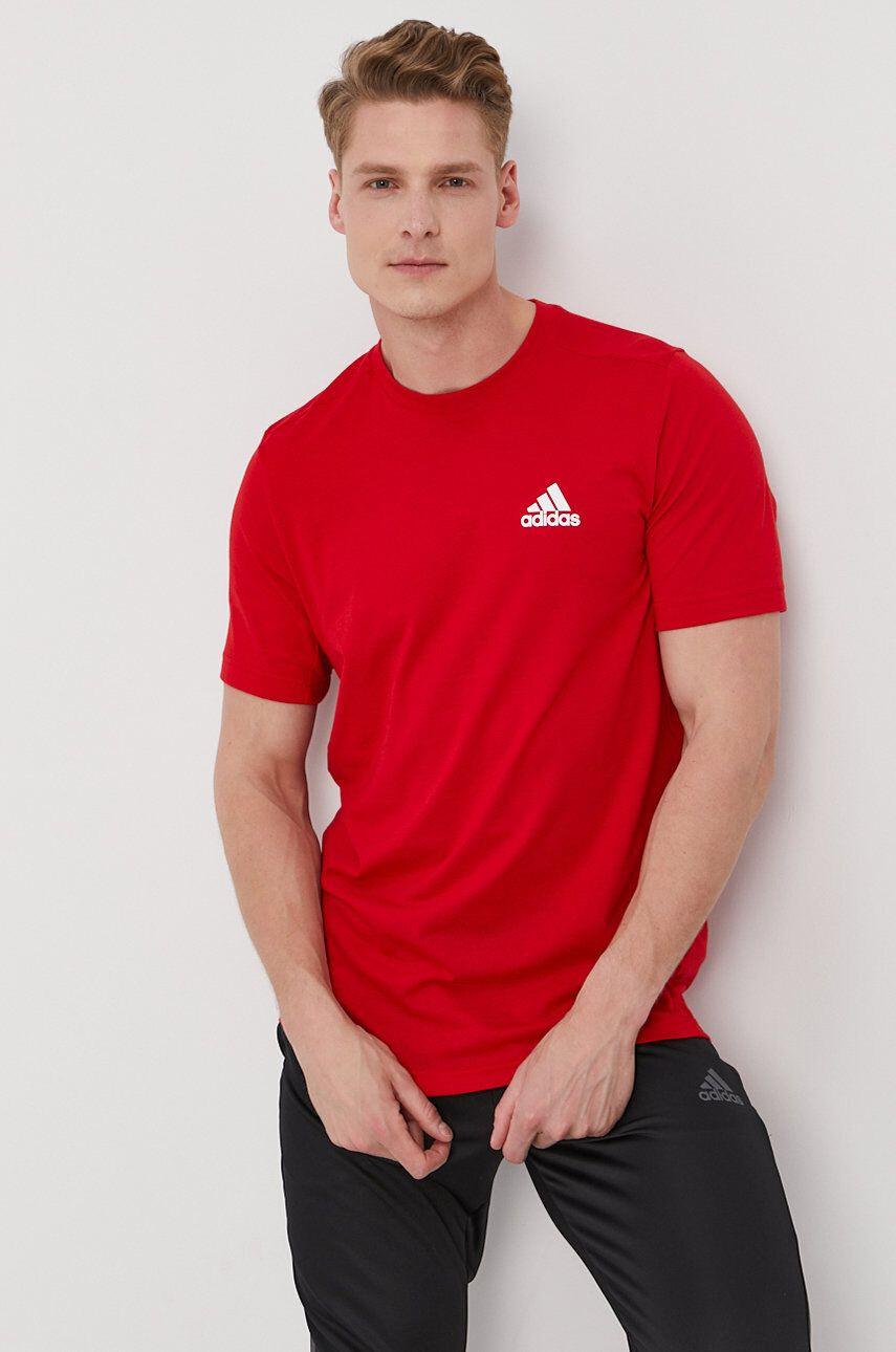 adidas tricou de antrenament GT5552 culoarea rosu neted - Pled.ro