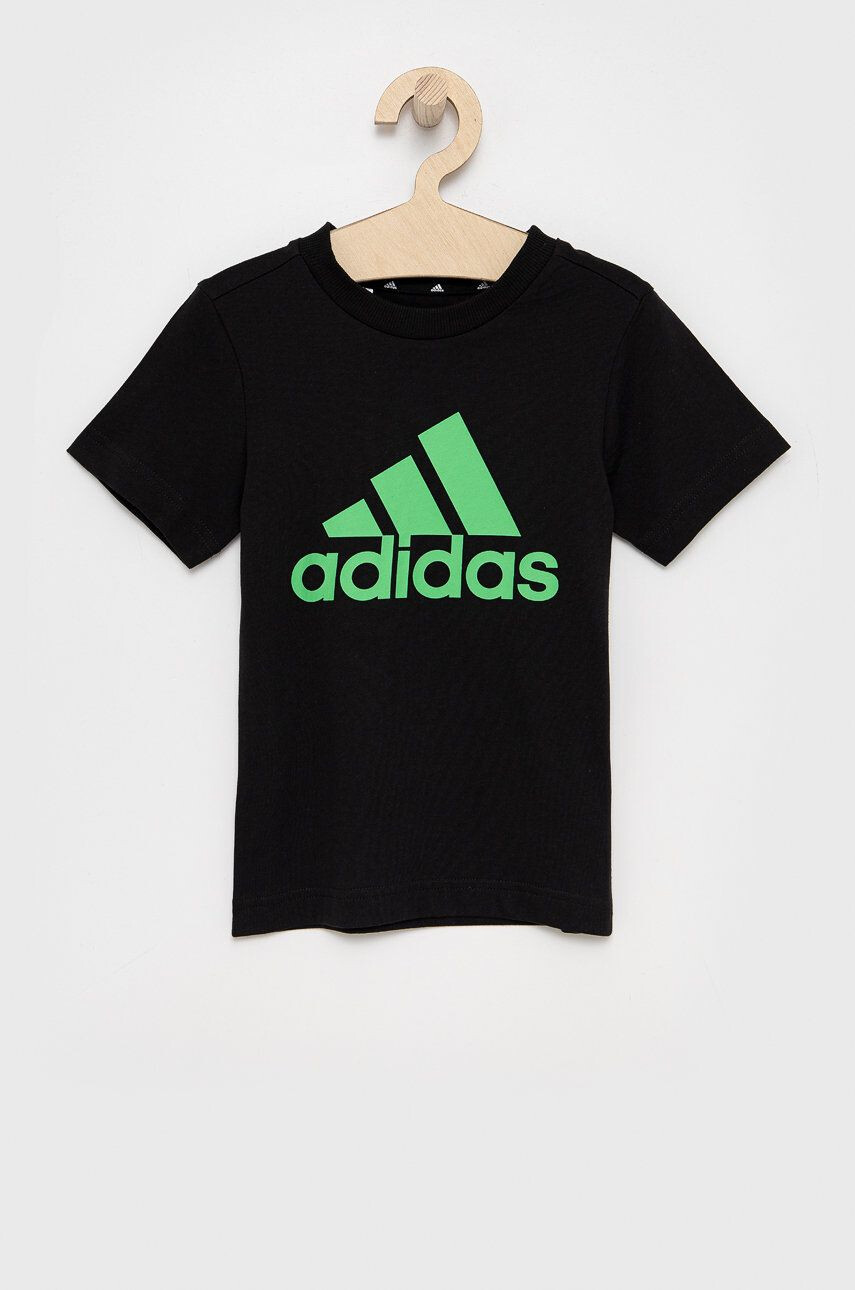 adidas tricou copii culoarea negru cu imprimeu - Pled.ro