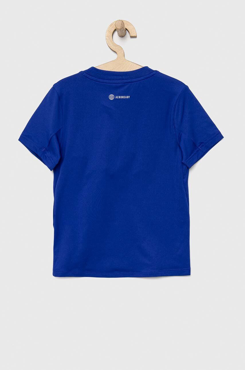 adidas tricou copii B TI TEE culoarea albastru marin cu imprimeu - Pled.ro