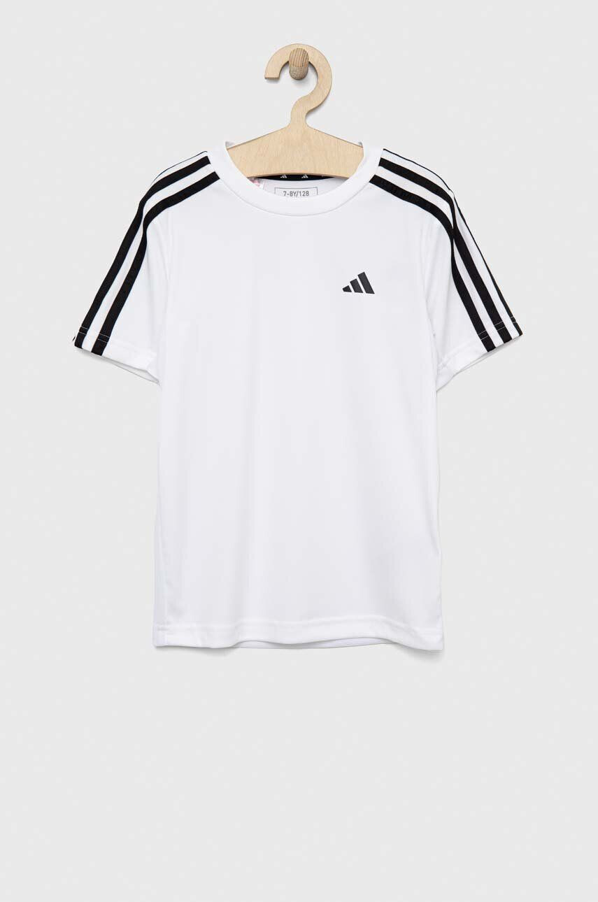 adidas tricou copii U TR-ES 3S culoarea alb cu imprimeu - Pled.ro