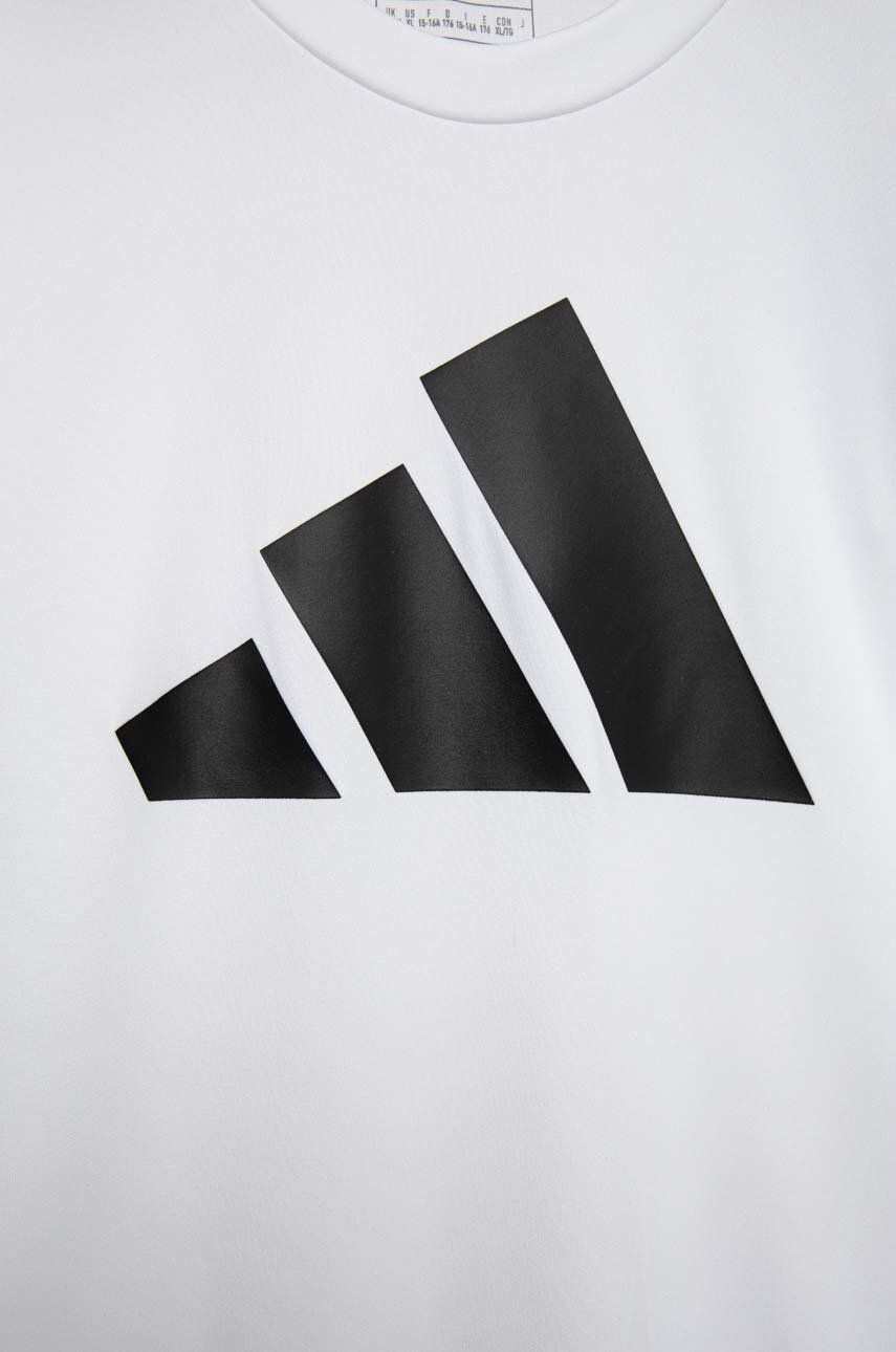 adidas tricou copii U TR-ES LOGO culoarea alb cu imprimeu - Pled.ro