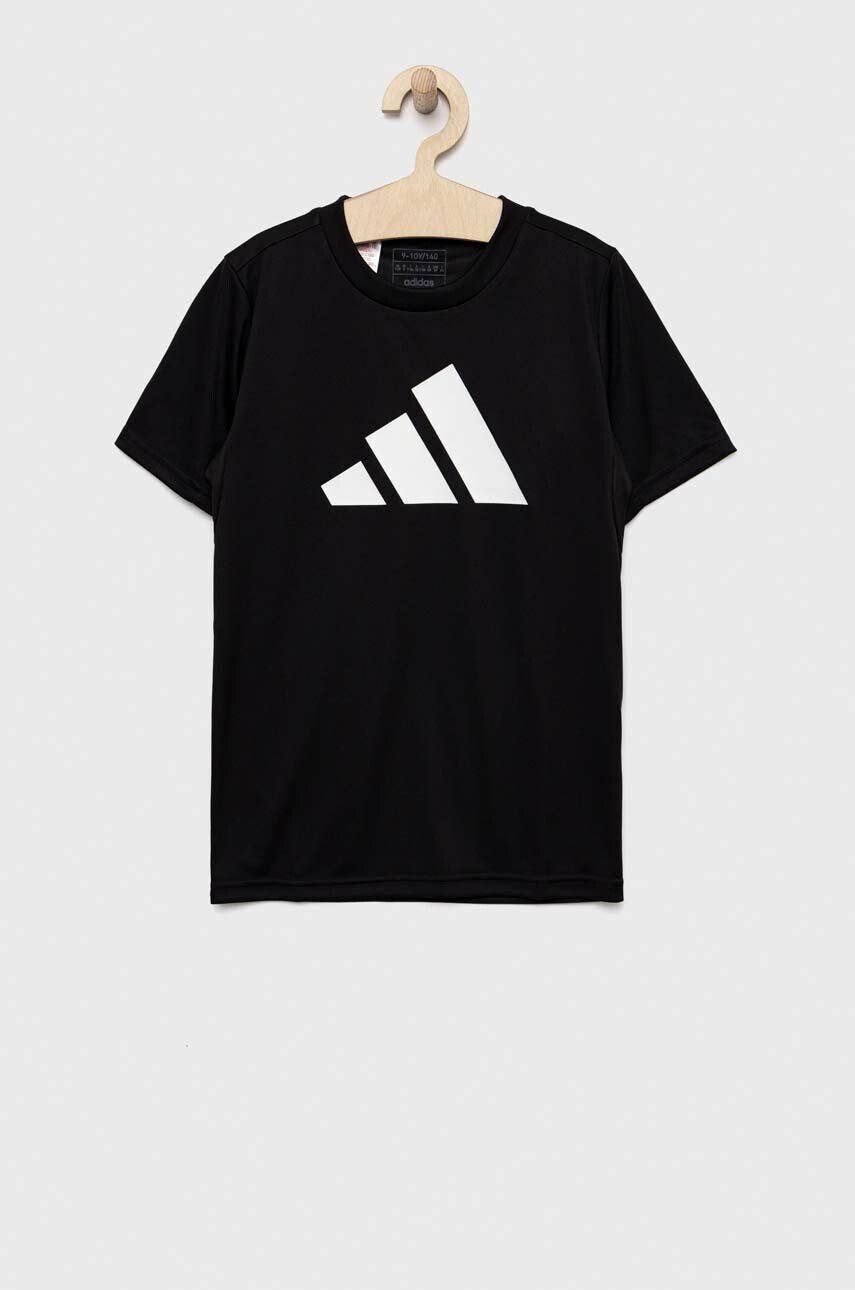 adidas tricou copii U TR-ES LOGO culoarea negru cu imprimeu - Pled.ro