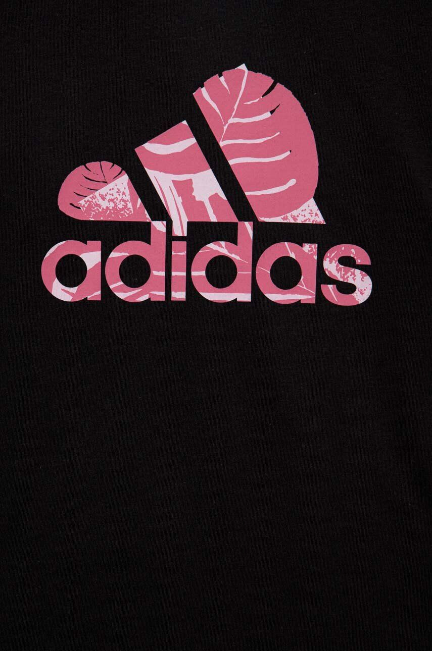 adidas tricou de bumbac pentru copii culoarea negru - Pled.ro