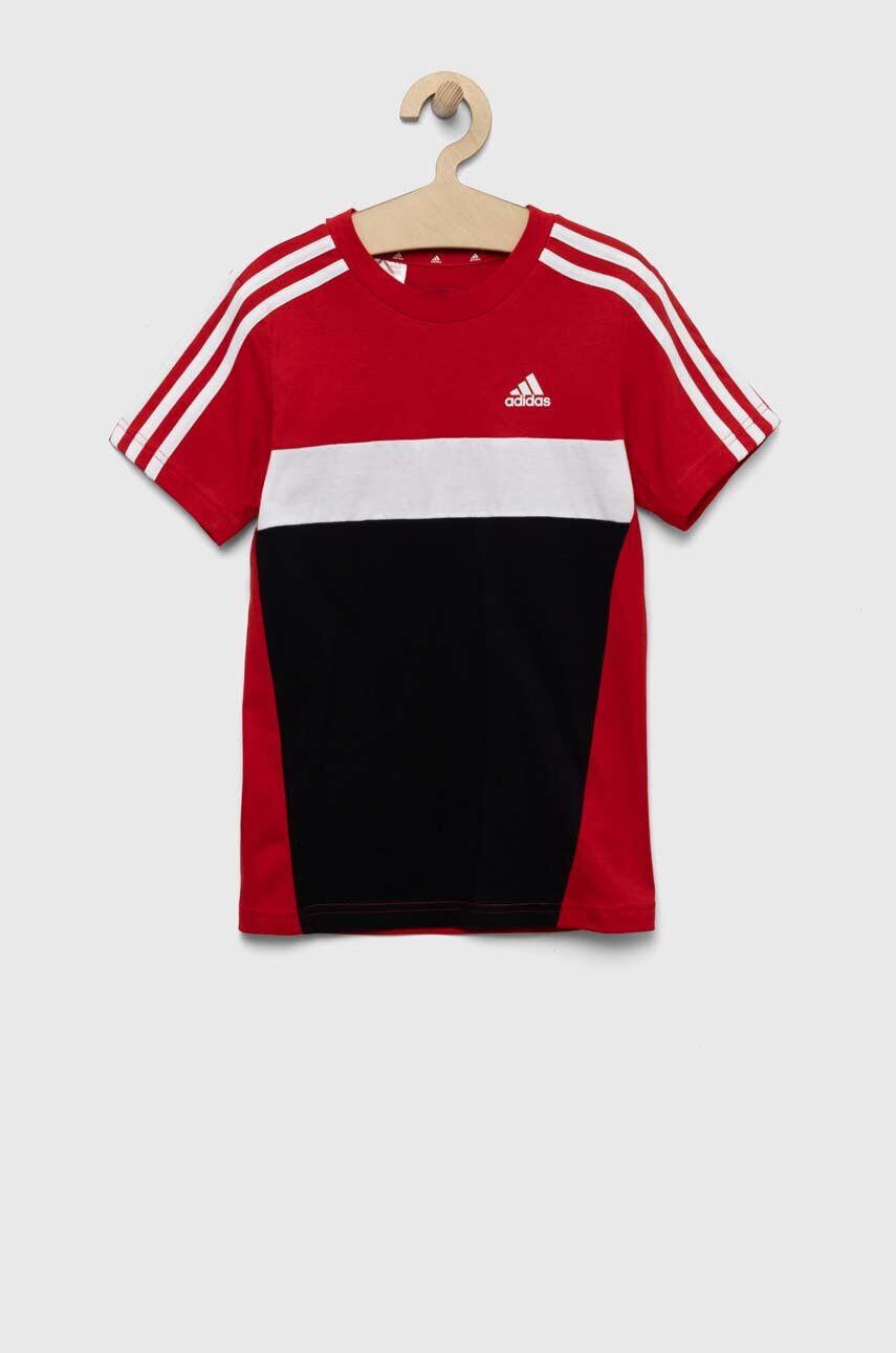 adidas tricou de bumbac pentru copii culoarea rosu modelator - Pled.ro