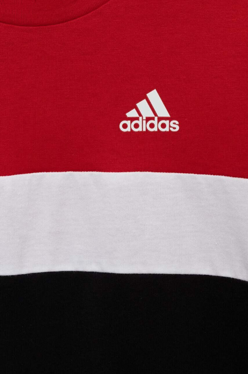 adidas tricou de bumbac pentru copii culoarea rosu modelator - Pled.ro