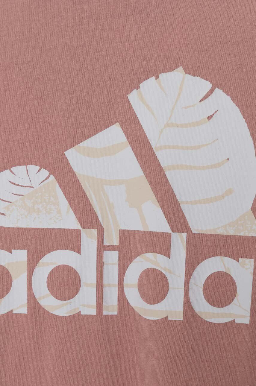 adidas tricou de bumbac pentru copii culoarea roz - Pled.ro