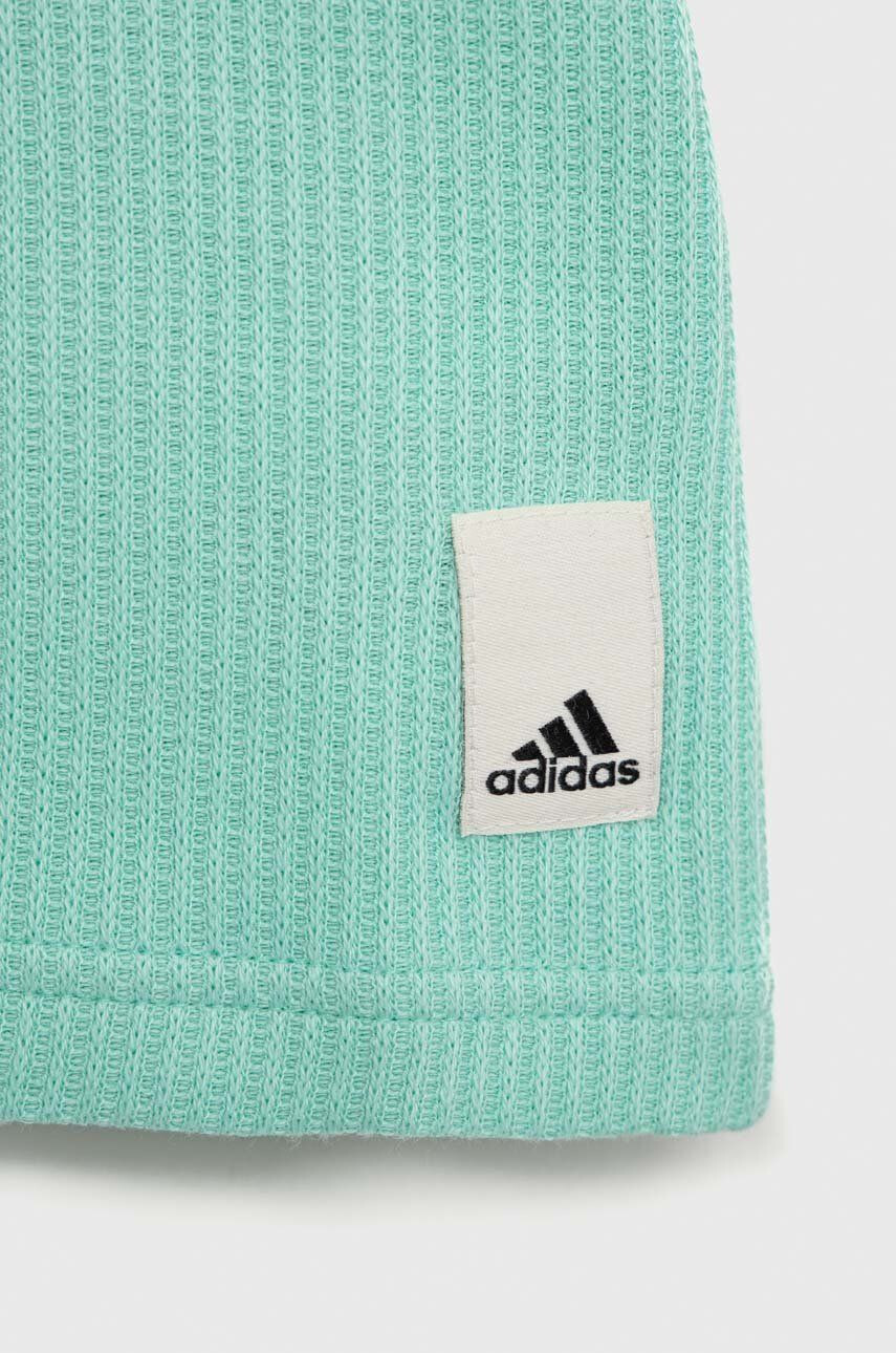 adidas tricou de bumbac pentru copii culoarea turcoaz - Pled.ro