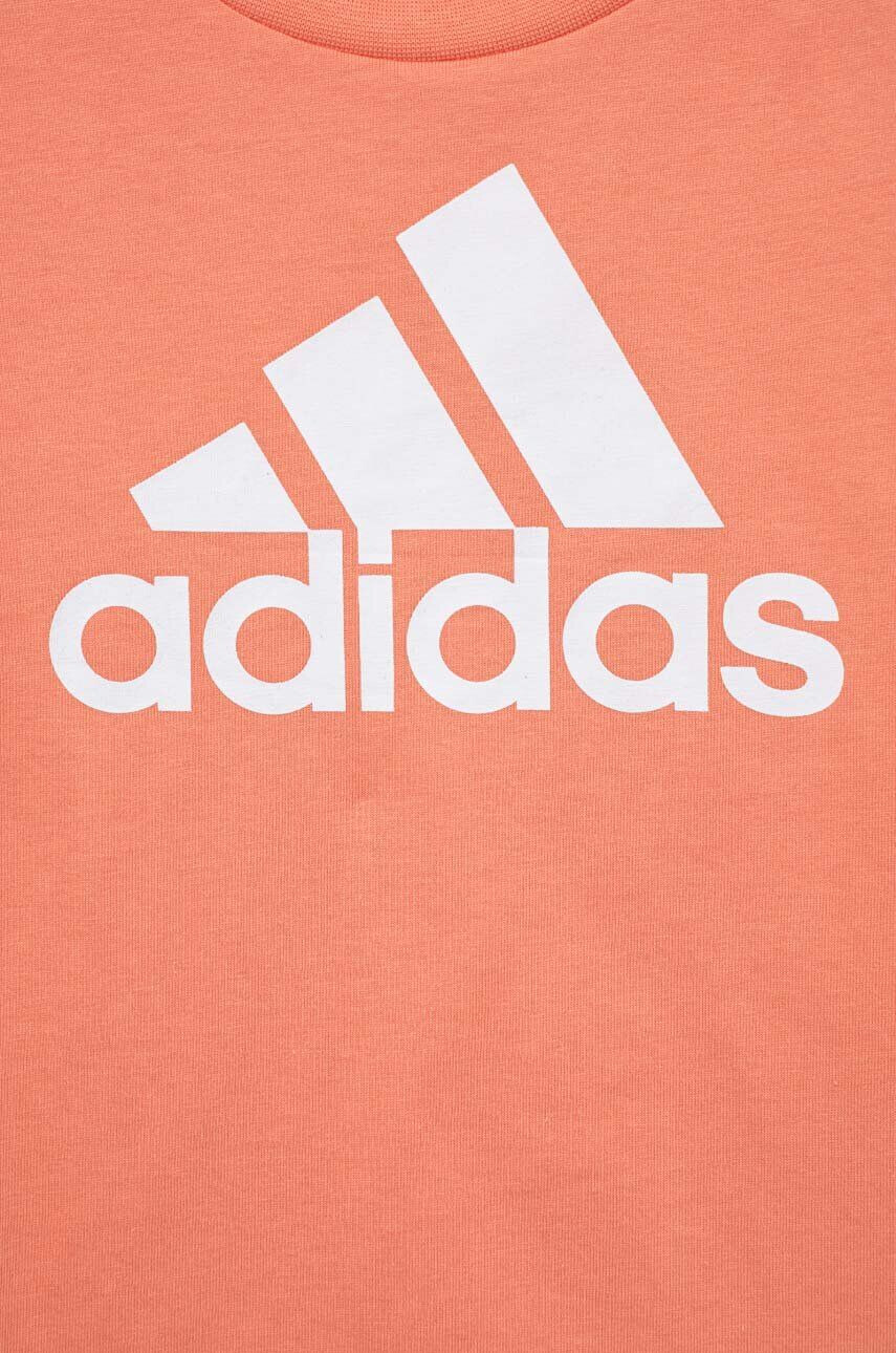 adidas tricou de bumbac pentru copii G BL culoarea portocaliu - Pled.ro