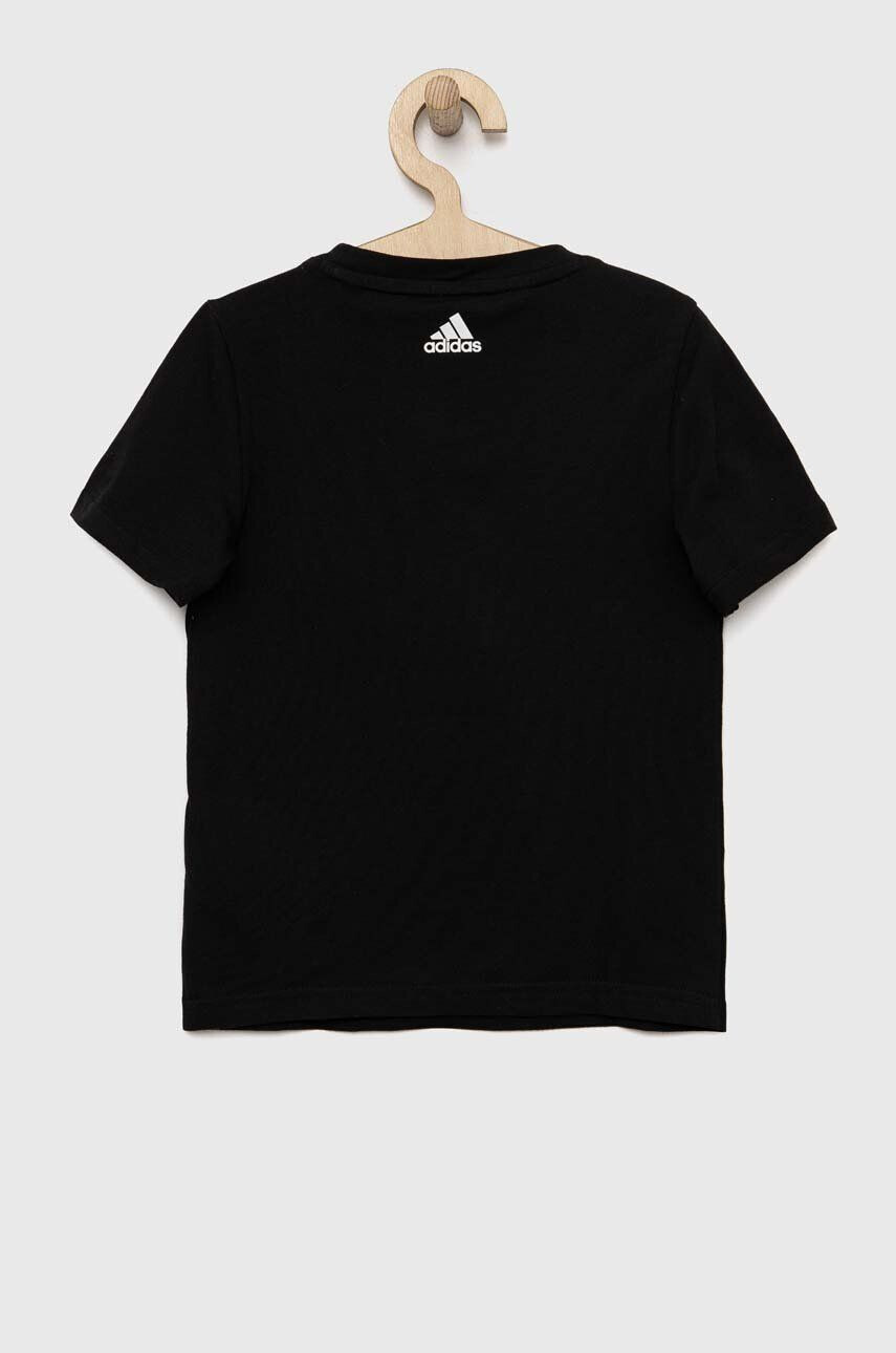 adidas tricou de bumbac pentru copii G LIN culoarea negru - Pled.ro