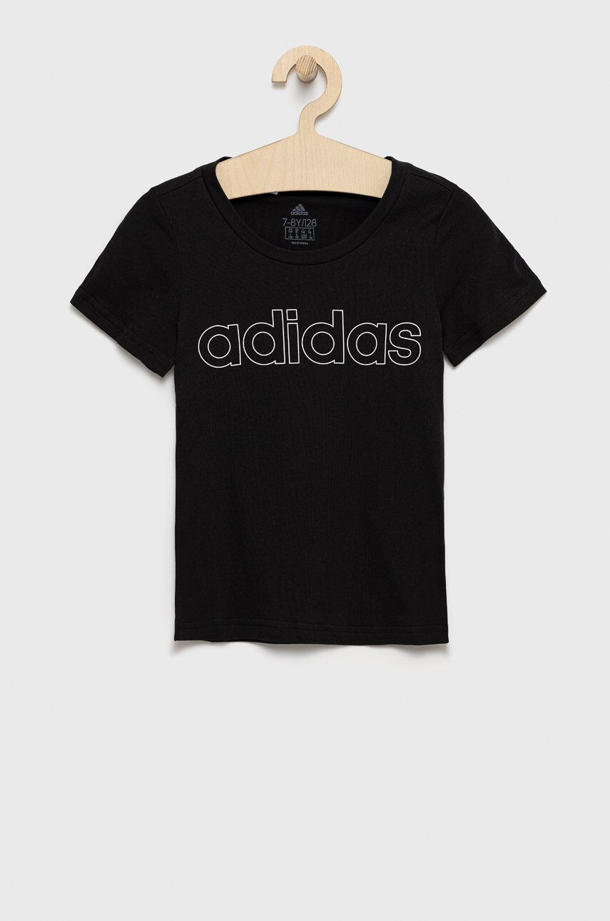 adidas tricou de bumbac pentru copii GN4042 culoarea negru - Pled.ro