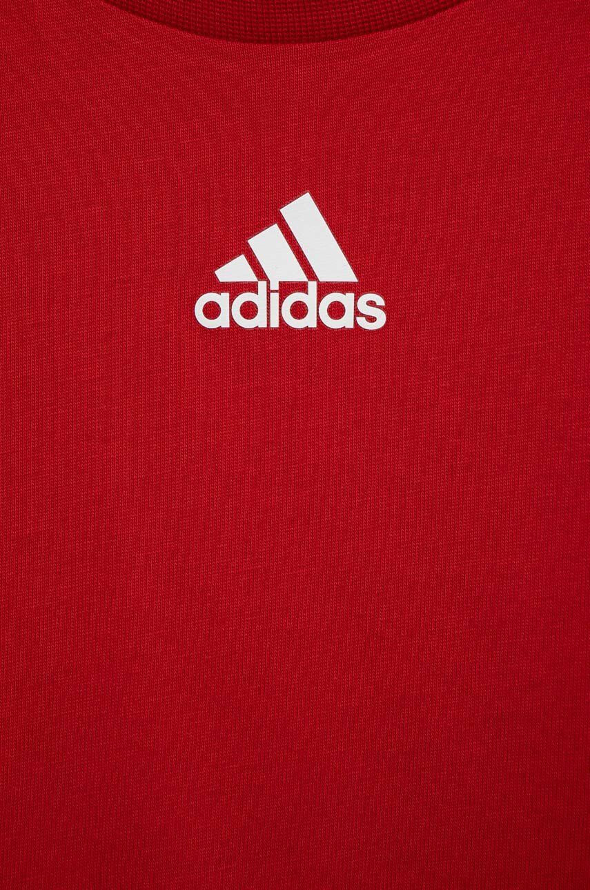 adidas tricou de bumbac pentru copii U 3S CB TEE culoarea rosu modelator - Pled.ro