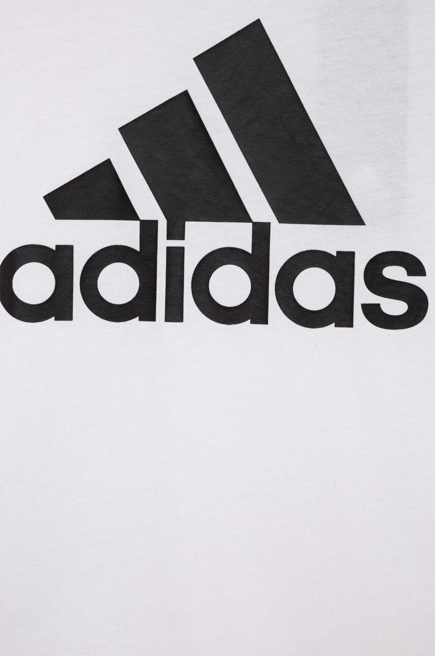 adidas tricou de bumbac pentru copii U BL culoarea alb cu imprimeu - Pled.ro