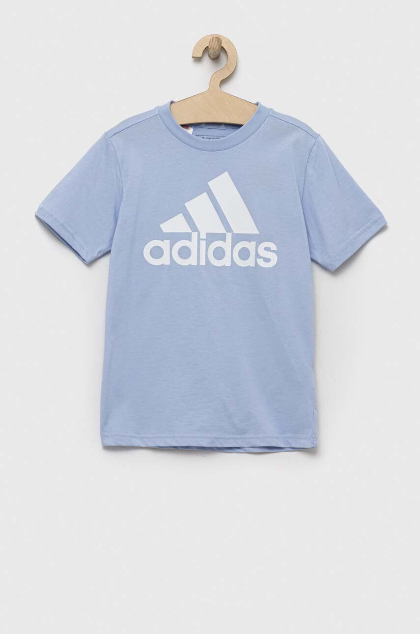 adidas tricou de bumbac pentru copii U BL cu imprimeu - Pled.ro