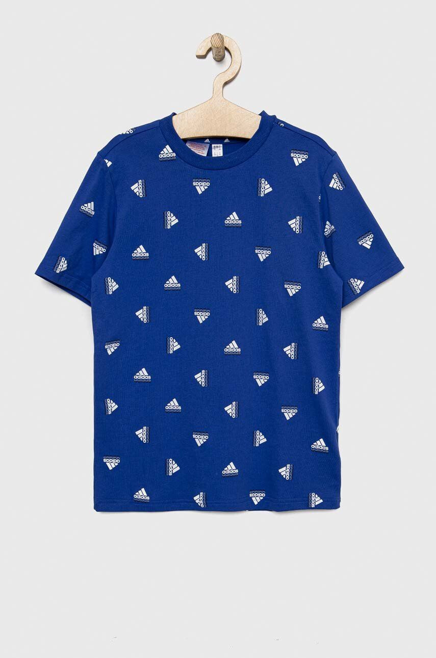 adidas tricou de bumbac pentru copii U BLUV TEE cu imprimeu - Pled.ro