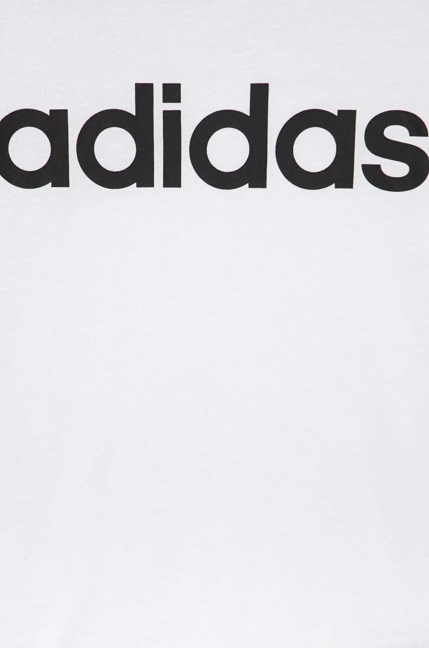 adidas tricou de bumbac pentru copii U LIN culoarea alb cu imprimeu - Pled.ro