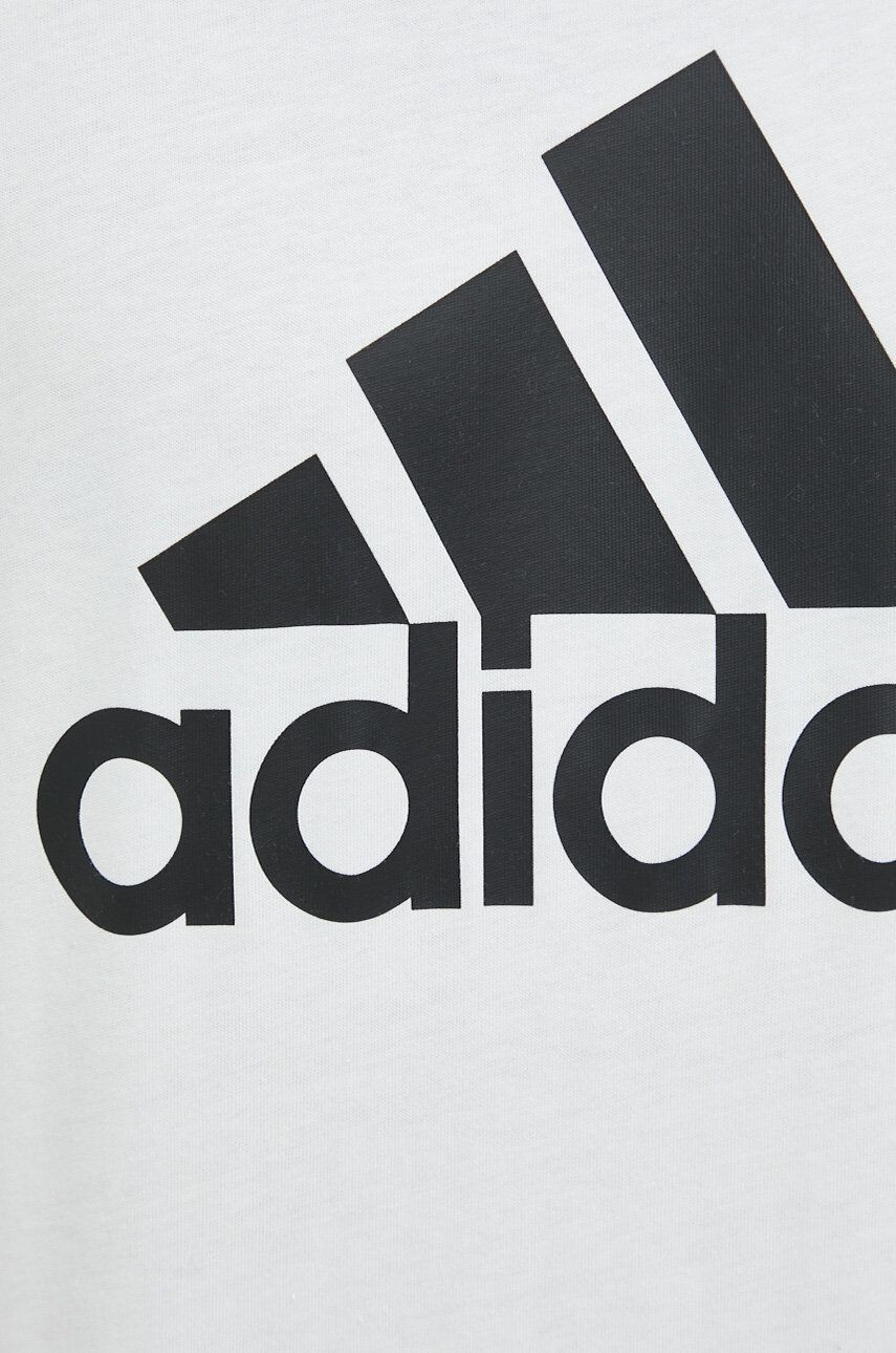 adidas tricou din bumbac culoarea alb cu imprimeu - Pled.ro