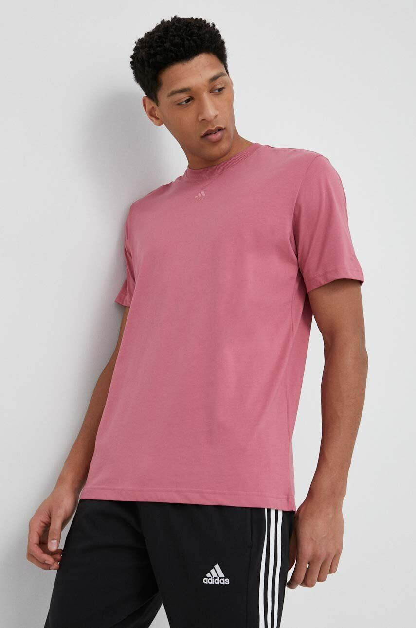 adidas tricou din bumbac culoarea roz neted - Pled.ro