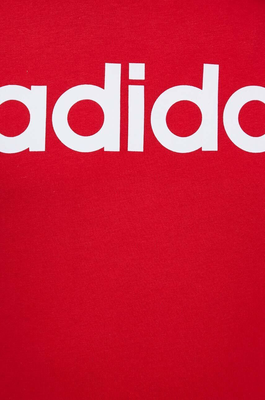 adidas tricou din bumbac culoarea rosu cu imprimeu - Pled.ro