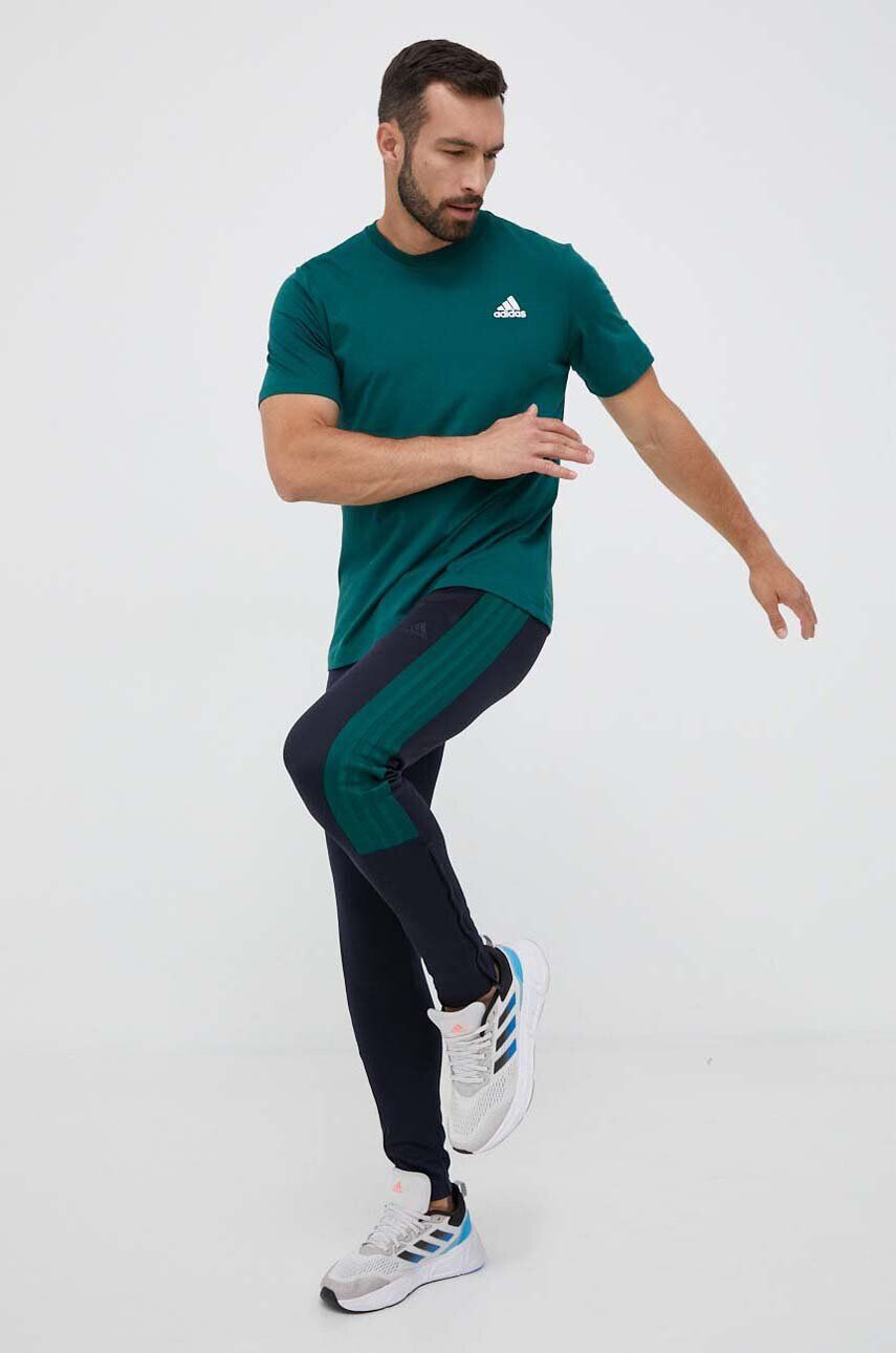 adidas tricou din bumbac culoarea verde neted - Pled.ro