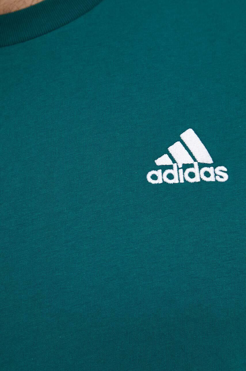 adidas tricou din bumbac culoarea verde neted - Pled.ro