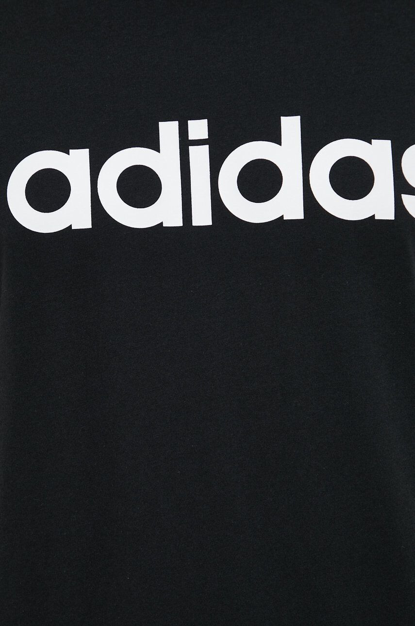 adidas tricou din bumbac culoarea negru cu imprimeu - Pled.ro