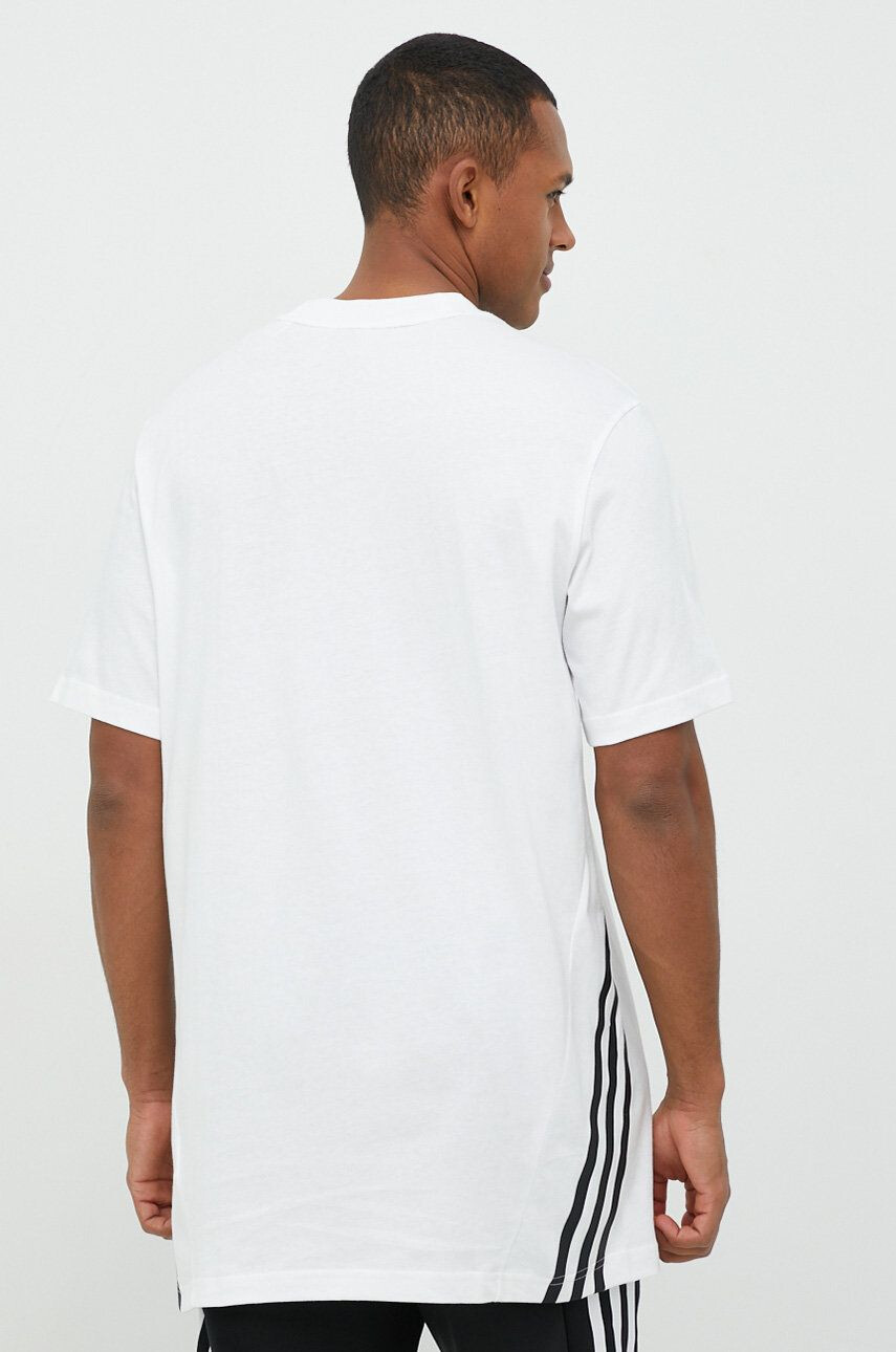 adidas tricou din bumbac culoarea alb cu imprimeu - Pled.ro