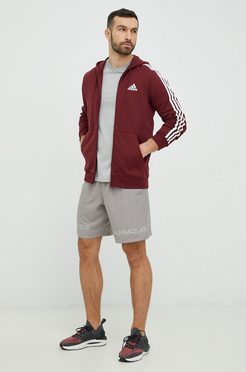 adidas tricou din bumbac culoarea gri neted - Pled.ro