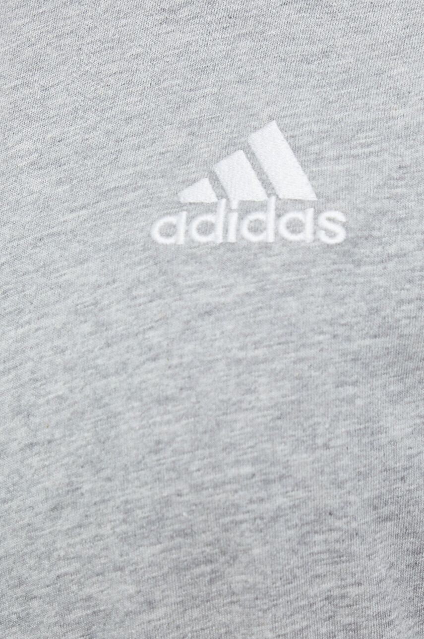 adidas tricou din bumbac culoarea gri melanj - Pled.ro