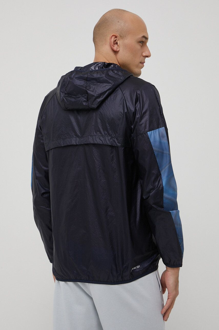 adidas windbreaker Season HD4335 culoarea albastru marin de tranzitie oversize - Pled.ro