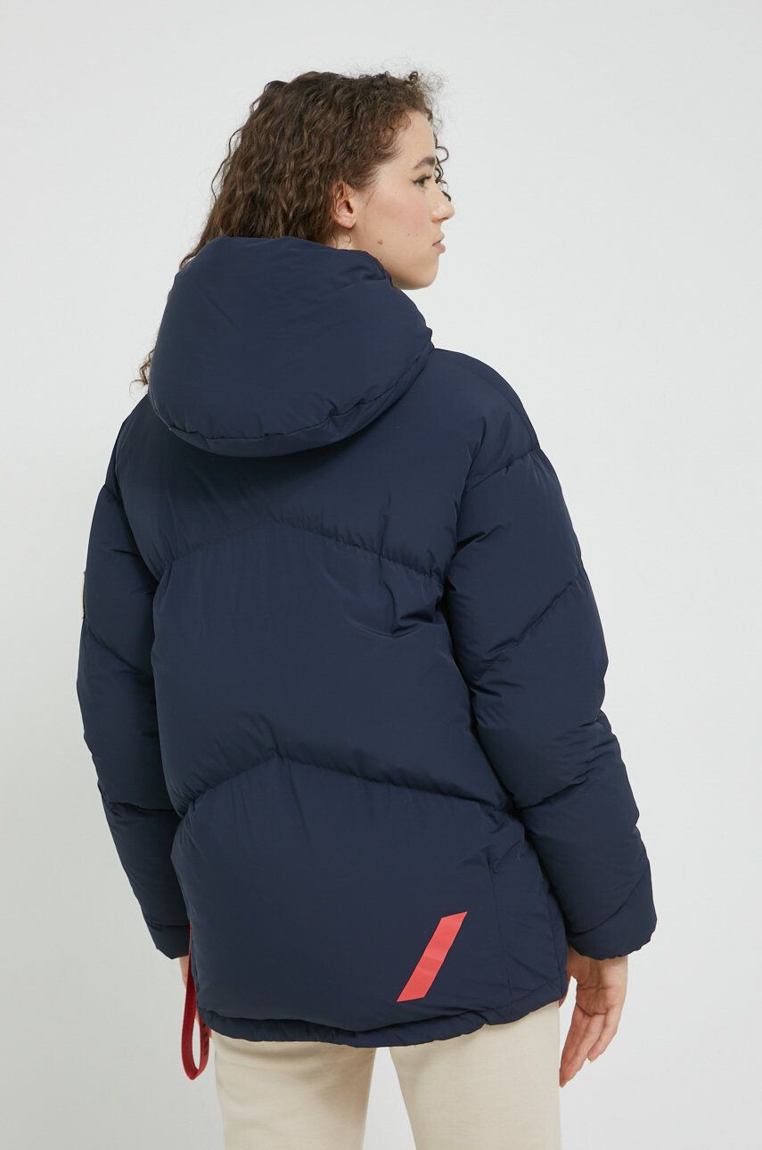 After Label geaca de puf femei culoarea albastru marin de iarna oversize - Pled.ro