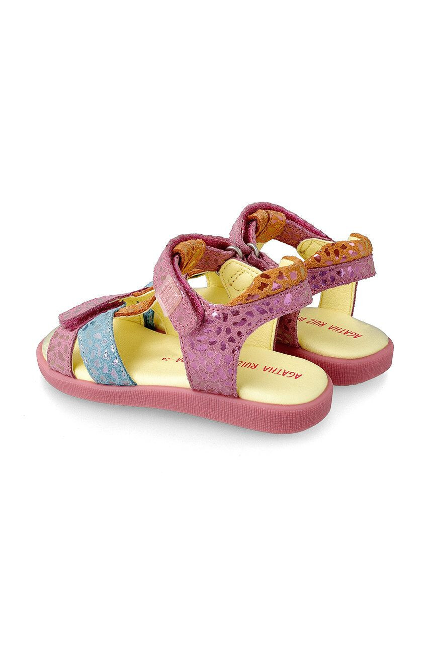 Agatha Ruiz de la Prada Sandale din piele întoarsă pentru copii - Pled.ro