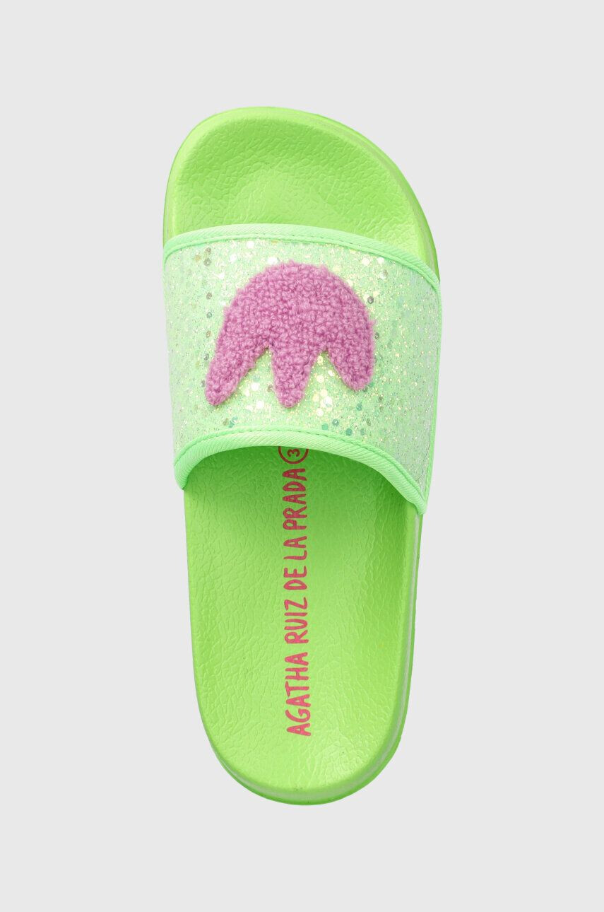 Agatha Ruiz de la Prada slapi copii culoarea verde - Pled.ro