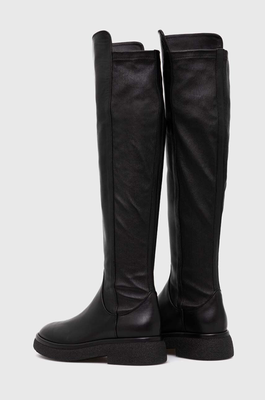 AGL ghete de piele ALISON R BOOT femei culoarea negru cu toc plat D721586PWK06891013 - Pled.ro