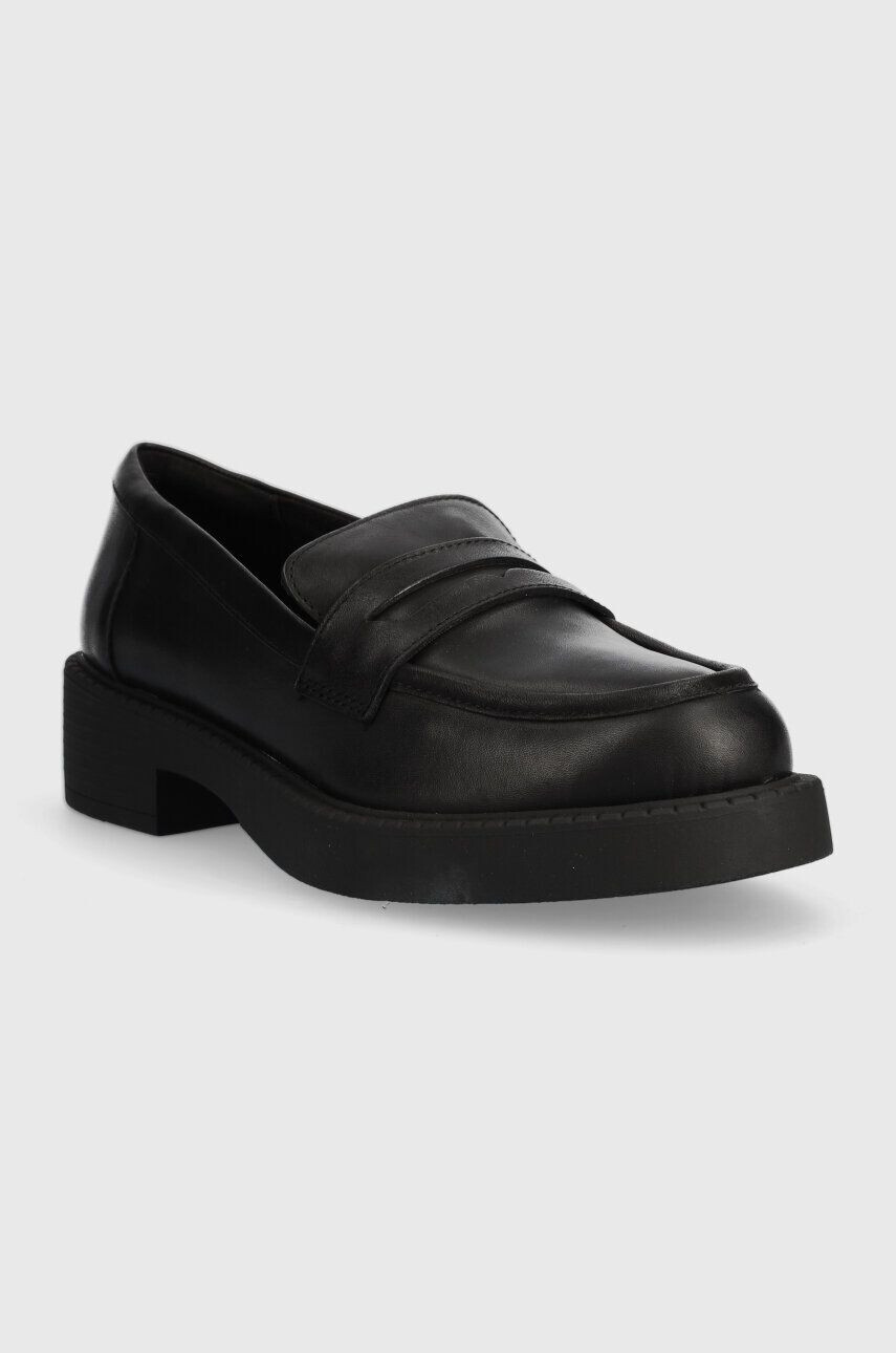 Aldo mocasini de piele Bigplan femei culoarea negru cu toc plat 13468190.Bigplan - Pled.ro