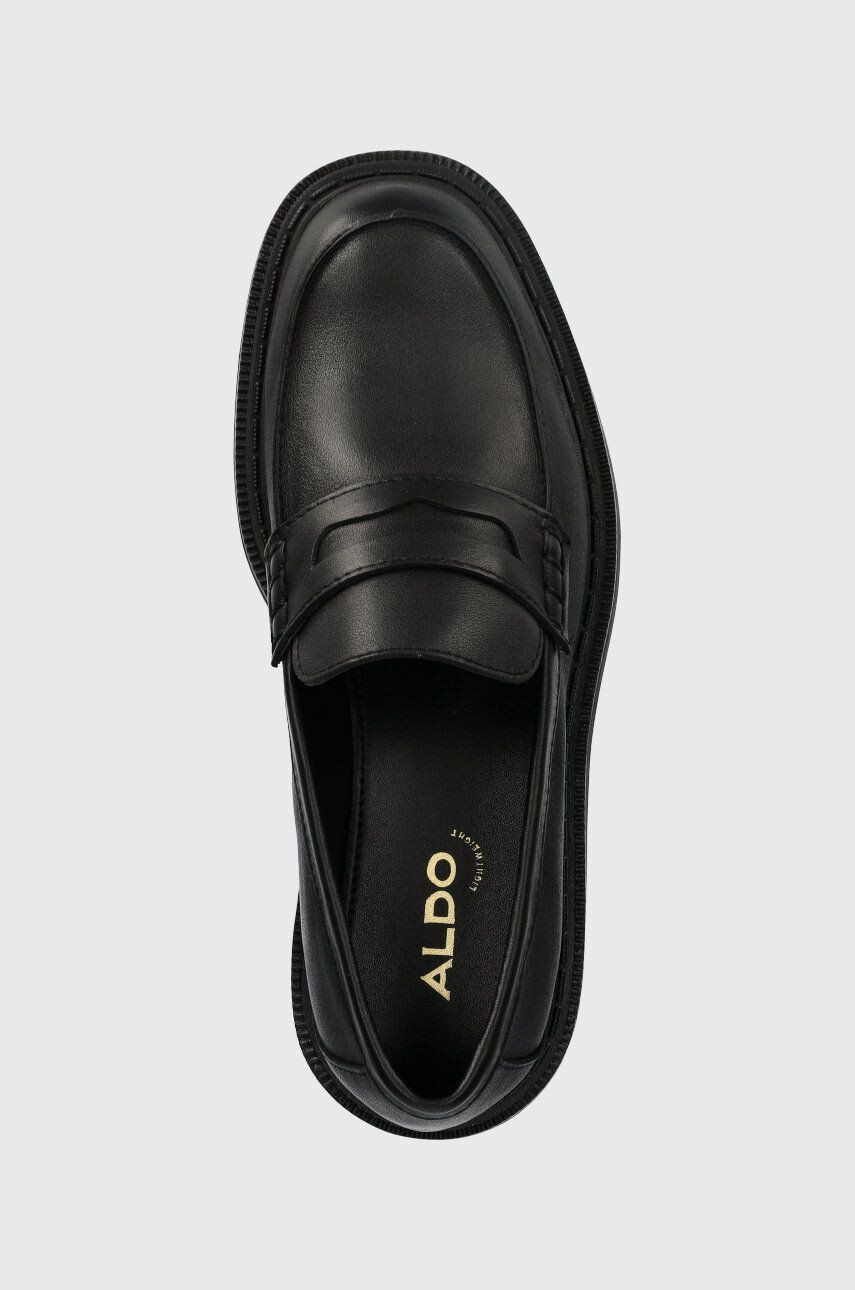 Aldo mocasini de piele Bigstrut femei culoarea negru cu platforma - Pled.ro