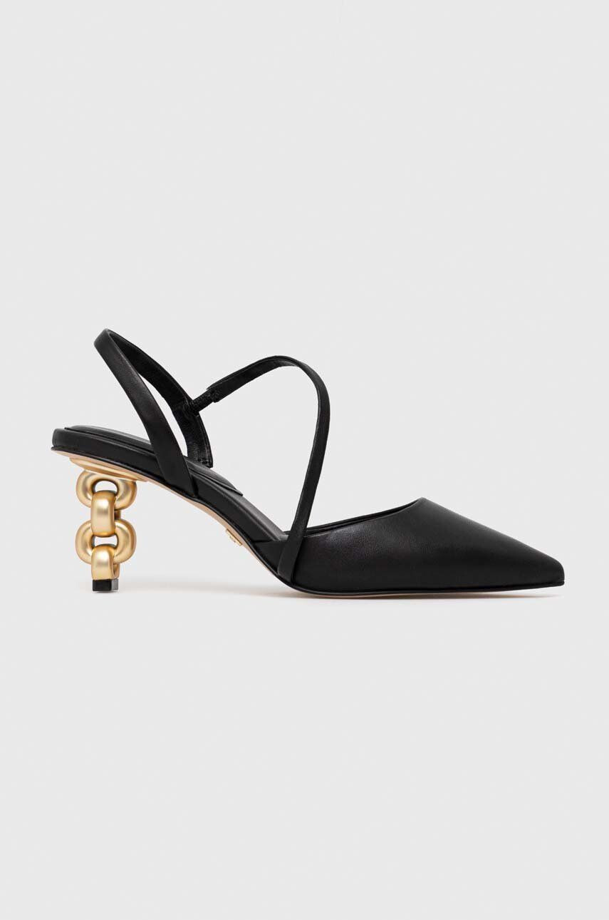 Aldo pantofi de piele Selda culoarea negru cu toc drept cu toc deschis 13542472.SELDA - Pled.ro