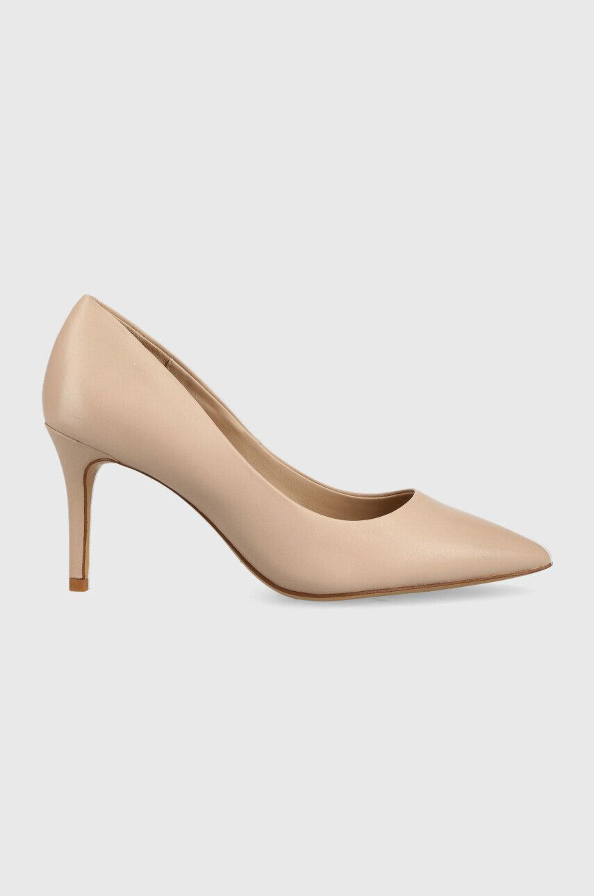 Aldo stilettos de piele culoarea bej - Pled.ro