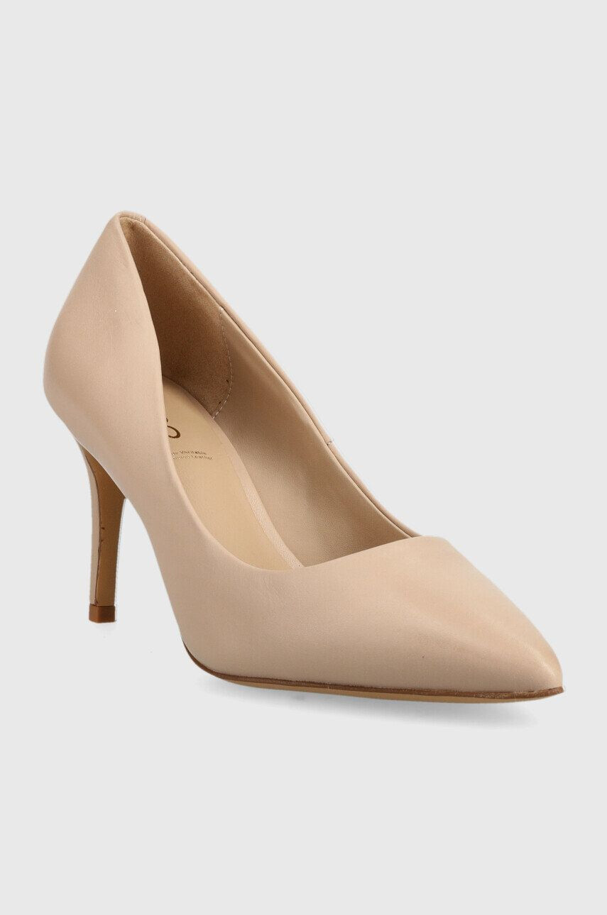 Aldo stilettos de piele culoarea bej - Pled.ro