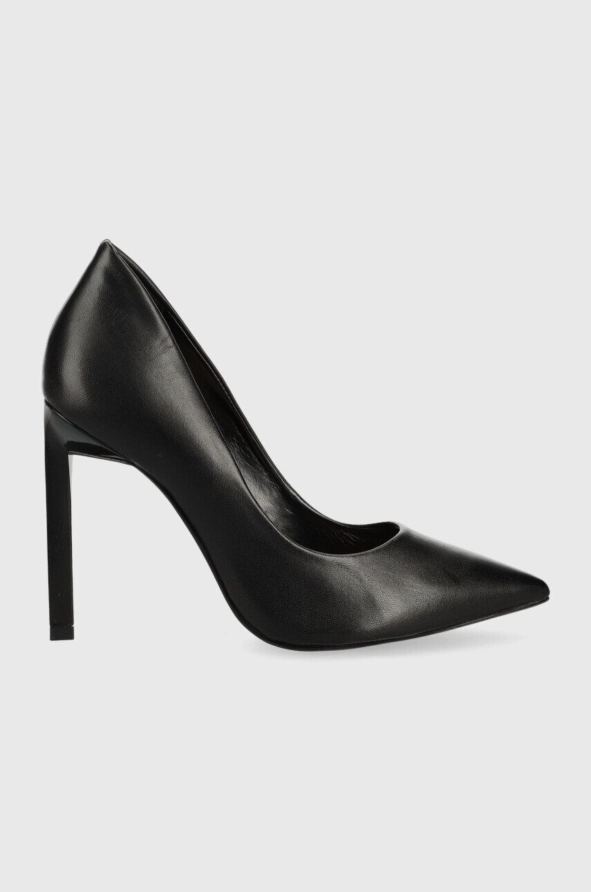 Aldo stilettos de piele Kennedi culoarea negru - Pled.ro