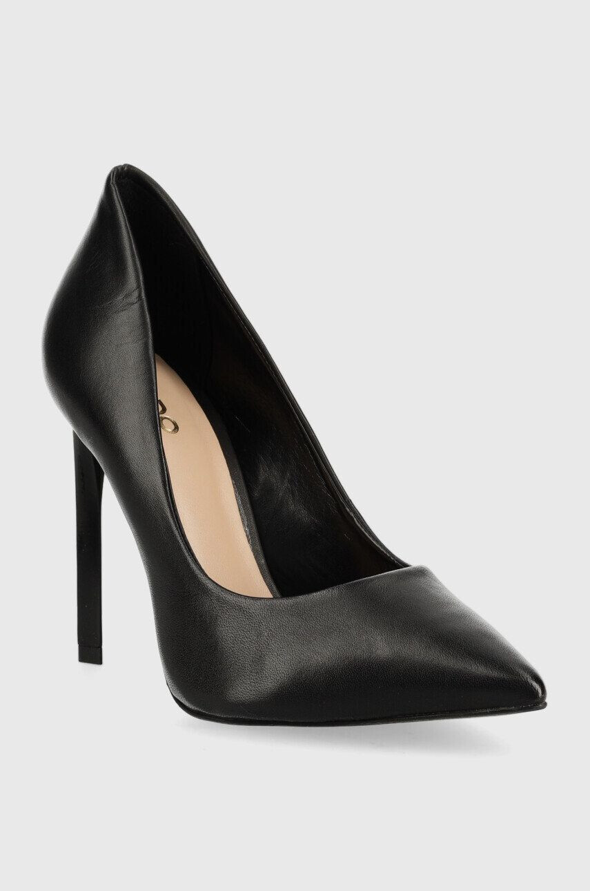 Aldo stilettos de piele Kennedi culoarea negru - Pled.ro