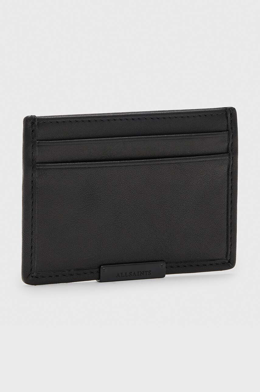 AllSaints carcasa din piele DOVE CARDHOLDER culoarea negru - Pled.ro