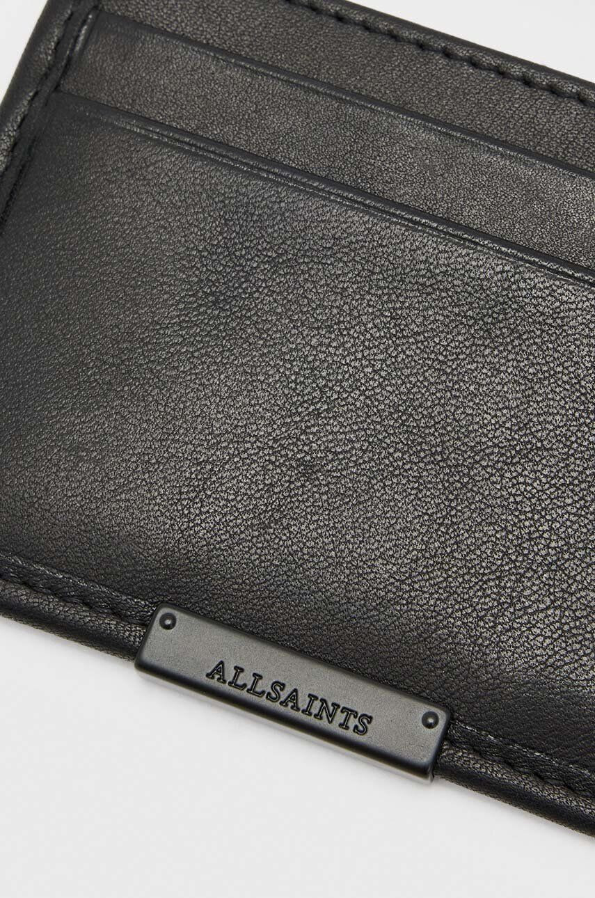 AllSaints carcasa din piele DOVE CARDHOLDER culoarea negru - Pled.ro