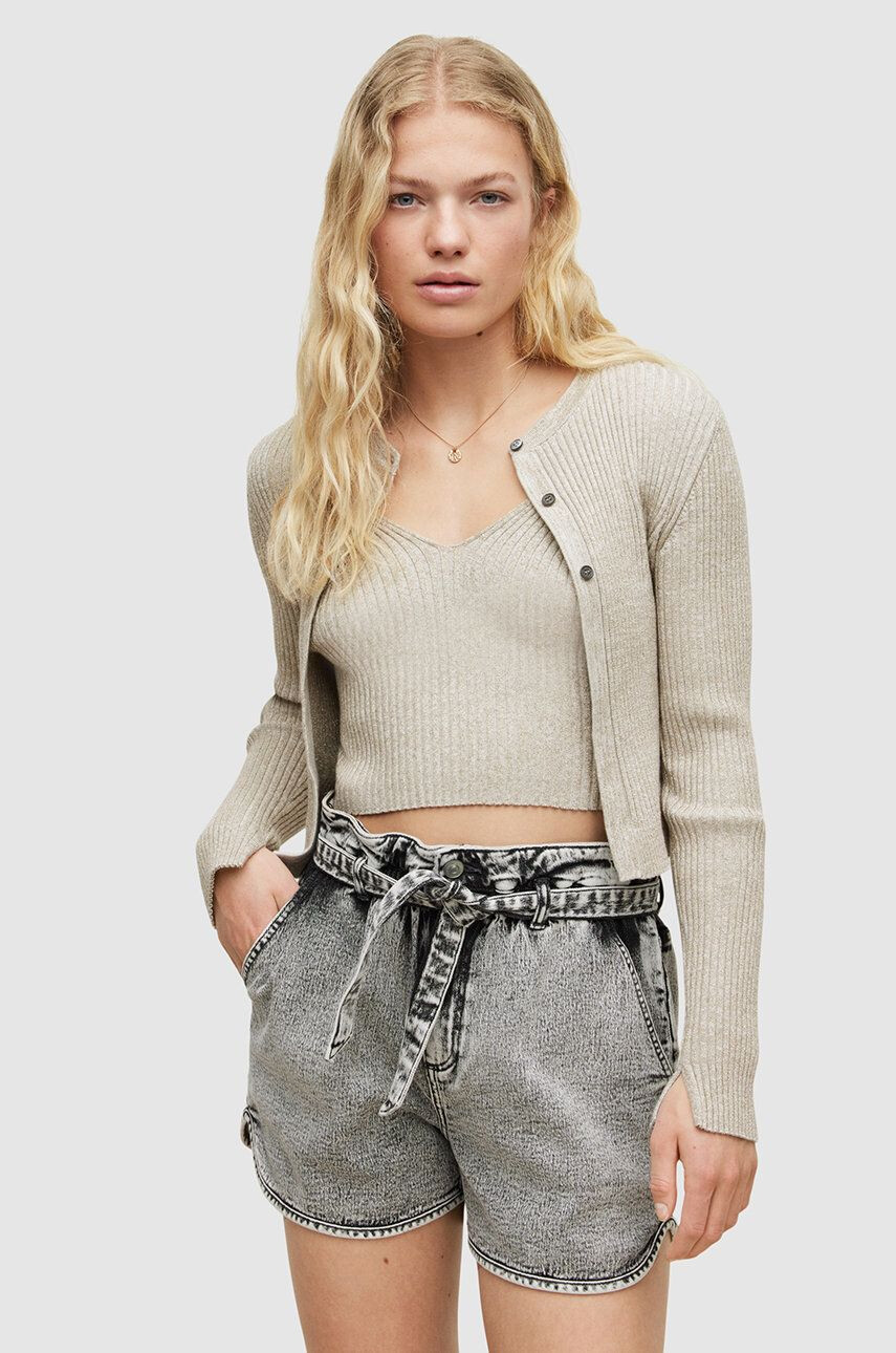 AllSaints cardigan femei culoarea gri light - Pled.ro