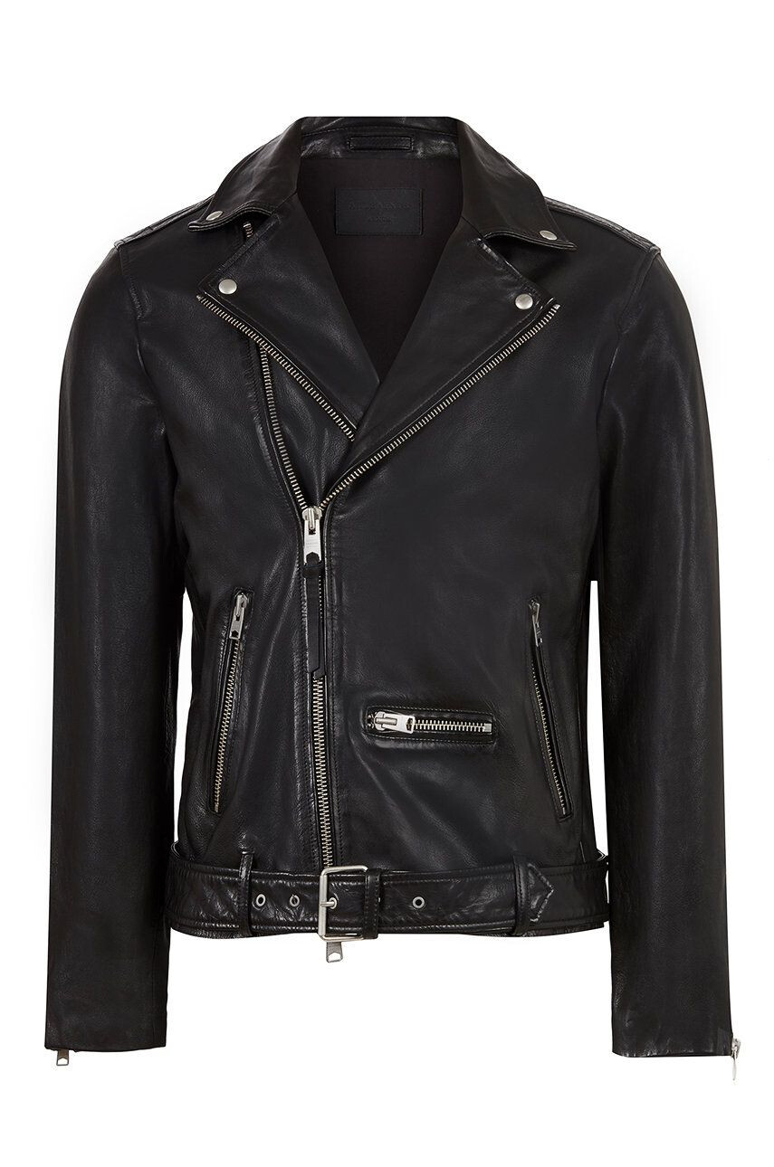 AllSaints geaca ramones de piele barbati culoarea negru de tranzitie - Pled.ro