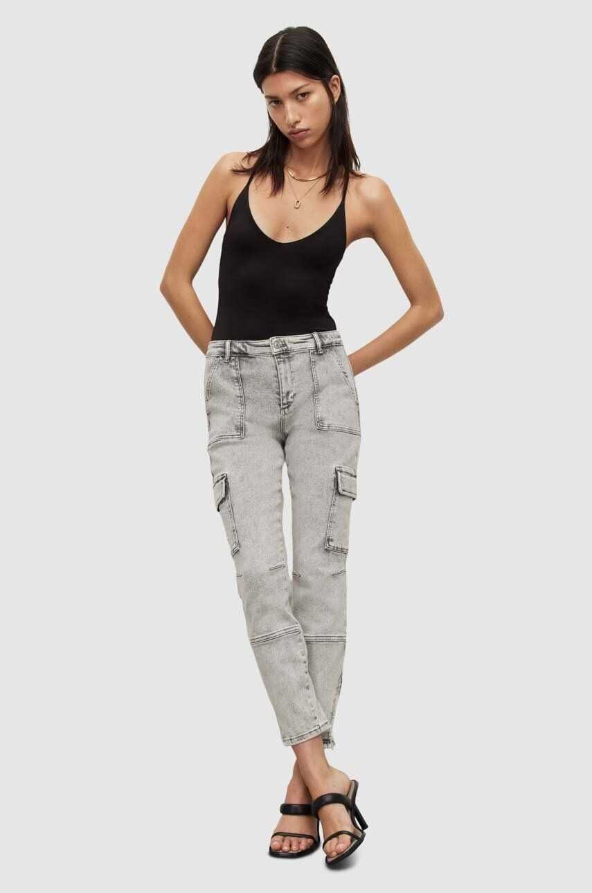 AllSaints jeansi femei culoarea gri - Pled.ro